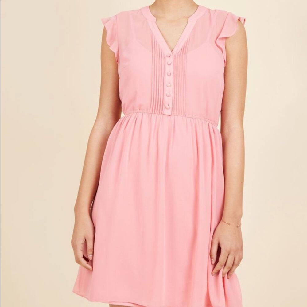 ModCloth Expert in your zeal pink aline dress 1X summer wedding guest spring